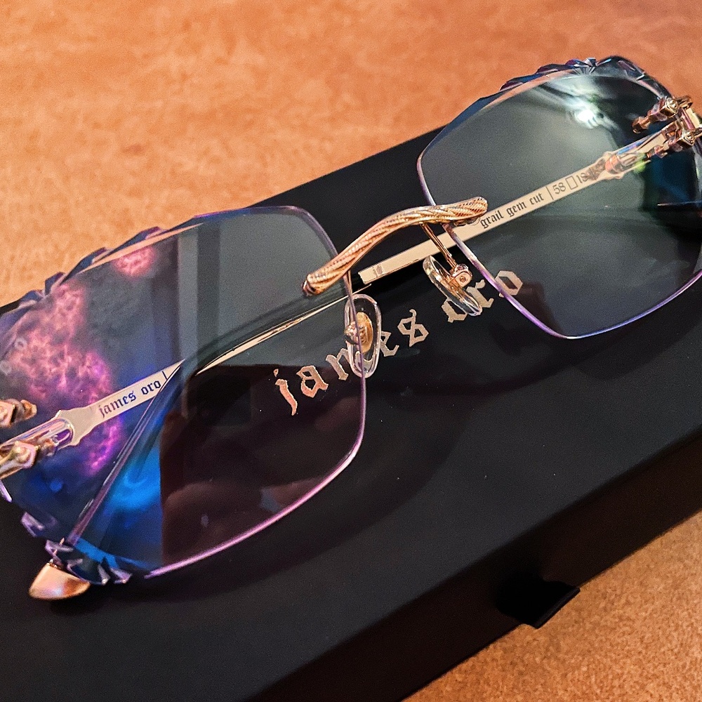 James Oro Clear Grail Gem Cut Glasses - Never Worn - Brand New - 2 Year Warrenty